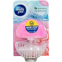 Підвісний блок для туалету Ambi Pur Odor Stop 5в1 Дика троянда і грейпфрут, 55 мл